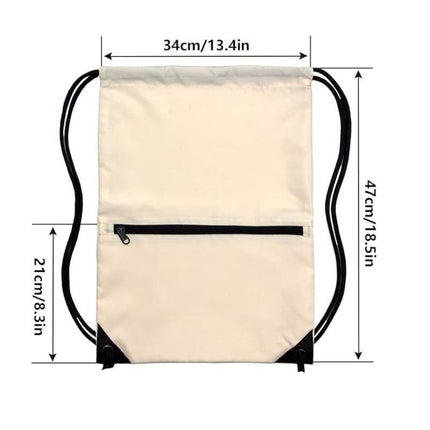 Blue Versatile Drawstring Backpack - Sports, Gym, Yoga, Dance & Travel Carry-All (34x47 cm).