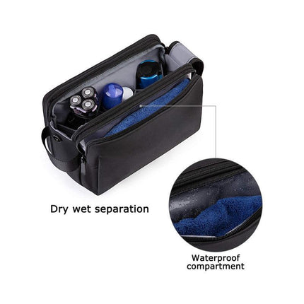 Pink Large Capacity Travel Toiletry Bag - Splash-Proof Organizer for Men's Business Trips & Swimming (24x11.7x16 cm).