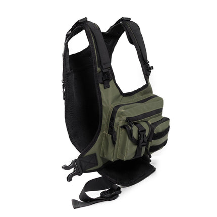 Green Outdoor Tactical Chest Bag - CS Running Hydration Sports Chest Pack for Men (0.572kg, 30x30x6 cm).