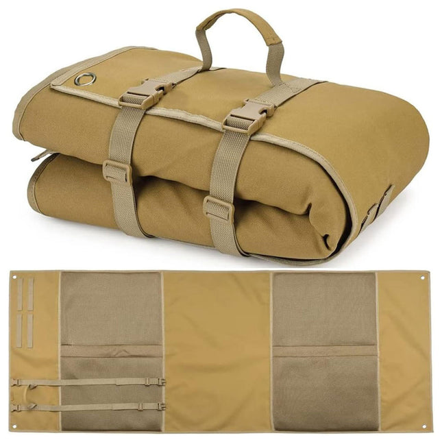 Khaki Portable Outdoor Tactical Shooting Mat - Field Training, Camping, Picnic & Moisture-Proof Nap Pad (200x73 cm / 78x28.5 inches).