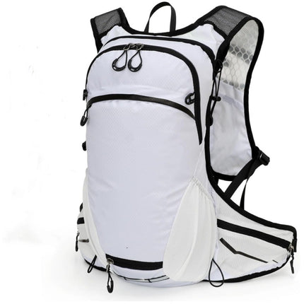 White Lightweight Outdoor Hiking Backpack Nylon Daypack for Cycling Camping and Mountaineering Breathable Sports Bag Ideal for Australian Adventures.