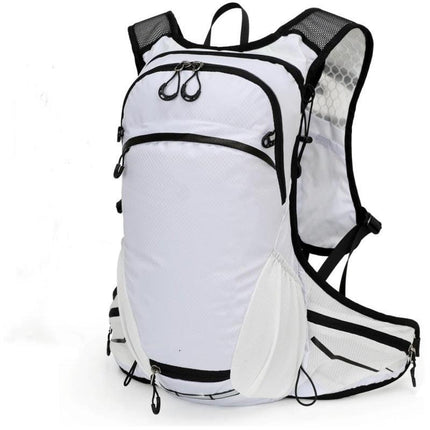 White Lightweight Outdoor Hiking Backpack Nylon Daypack for Cycling Camping and Mountaineering Breathable Sports Bag Ideal for Australian Adventures.