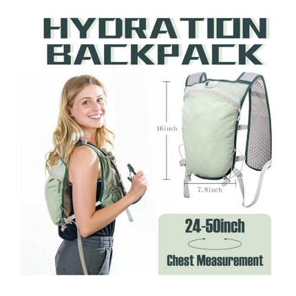 Lightweight Hydration Backpack Running Vest with Adjustable Chest Straps Breathable Trail Running Pack for Cycling and Marathons Fits 24-50 Inch Chest.