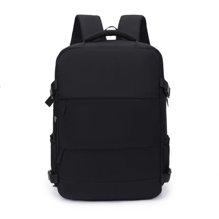 Black 25L Travel Laptop Backpack with Shoe Compartment 180 Degree Opening Carry On Rucksack Fits 14 Inch Laptop Ideal for Business and Weekends.