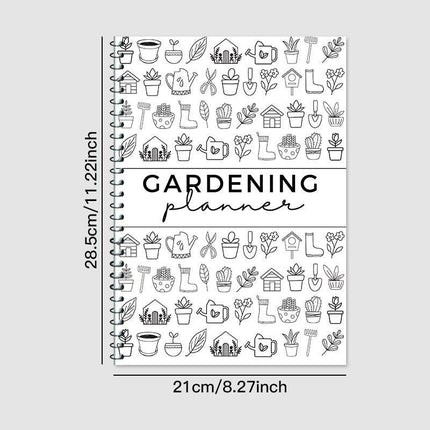 Garden Planner Journal & Plant Care Log Book with Layout Grids Watering Schedule and Budget Tracker for Indoor and Outdoor Gardening.
