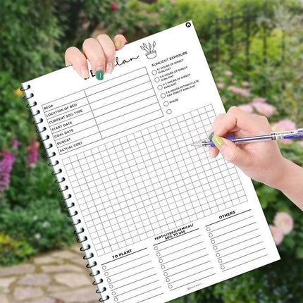 Garden Planner Journal & Plant Care Log Book with Layout Grids Watering Schedule and Budget Tracker for Indoor and Outdoor Gardening.