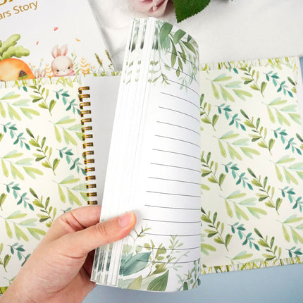 Little Bear Cub Printed Baby Memory Book with Gift Box Hardcover Milestone Journal Your First Years Story Cute Bunny Theme for Boys Girls Pregnancy to Toddler Keepsake.