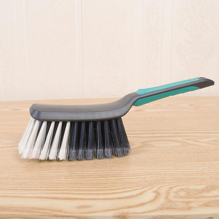 2-Piece Handheld Dustpan and Brush Set Mini Broom with Soft Rubber Lip for Kitchen Desktop Car and Camping Cleaning.