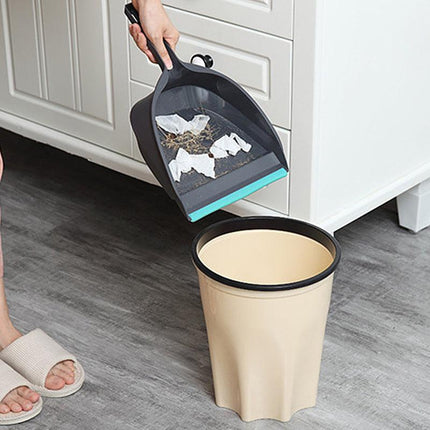 2-Piece Handheld Dustpan and Brush Set Mini Broom with Soft Rubber Lip for Kitchen Desktop Car and Camping Cleaning.