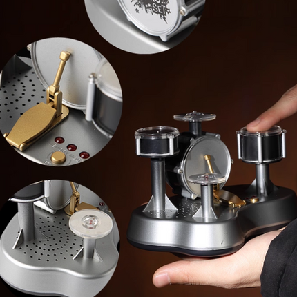 Mini Electronic Finger Drum Set Touch Sensitive Desktop Percussion Toy with Light-Up Game Mode Novelty Gift for Kids and Musicians.
