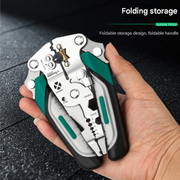Multi-Function Wire Stripper and Crimper Pliers 210mm All-in-One Electrical Tool for Cutting Stripping and Winding - Ideal for Professional and DIY Use.
