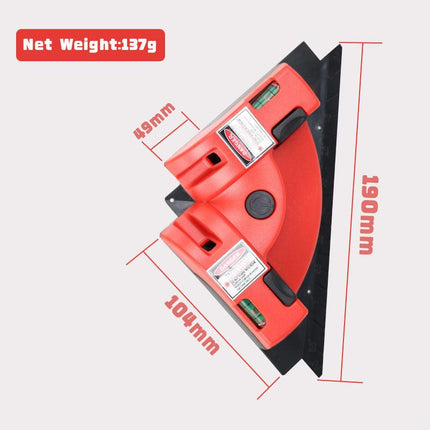 Yellow 90 Degree Laser Square Level Tool - Right Angle Line Projector for Tiling & Flooring Layout - Dual Bubble Alignment Aid for DIY Renovation (190mm).
