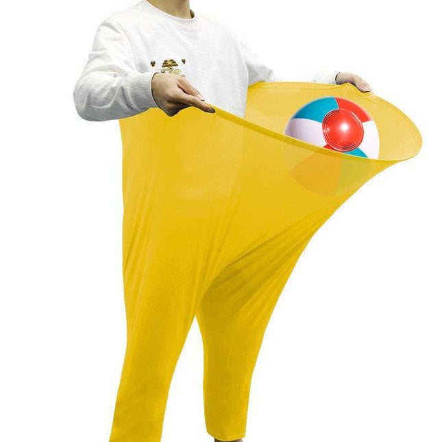 Yellow Granny Pants Yard Game for Kids - Durable Outdoor Tossing Activity with Ball and Pump - 60x80cm Fun Backyard Game for Australian Family BBQs.