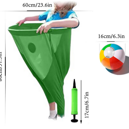 Yellow Granny Pants Yard Game for Kids - Durable Outdoor Tossing Activity with Ball and Pump - 60x80cm Fun Backyard Game for Australian Family BBQs.