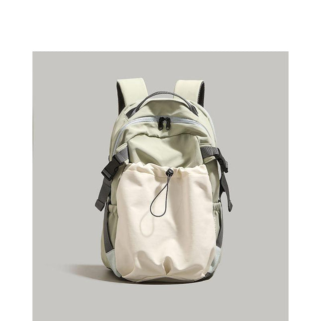 Green Minimalist Laptop Backpack Large Capacity 43cm for Men and Women - Unisex Casual School Bag for Uni and Work.