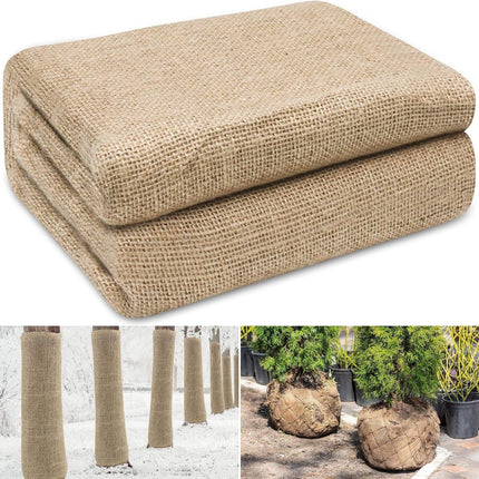 40in x 15ft Natural Jute Burlap Plant Blankets - High Density Winter Frost Protection for Australian Gardens and Trees.