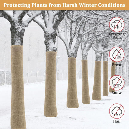 40in x 15ft Natural Jute Burlap Plant Blankets - High Density Winter Frost Protection for Australian Gardens and Trees.