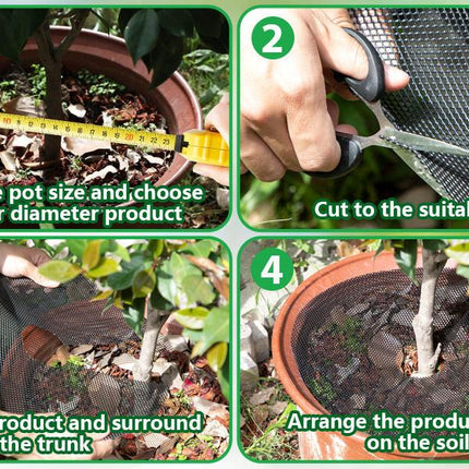 6 Pack Plant Pot Grids 15.7 Inch Flower Pot Soil Protector Cat Dog Pet Proof Cover for Australian Homes Indoor Outdoor Gardening Soil Guard.