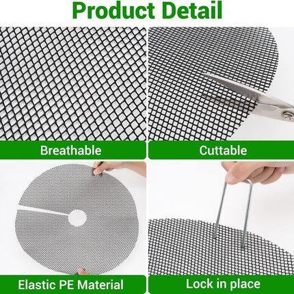 6 Pack Plant Pot Grids 15.7 Inch Flower Pot Soil Protector Cat Dog Pet Proof Cover for Australian Homes Indoor Outdoor Gardening Soil Guard.
