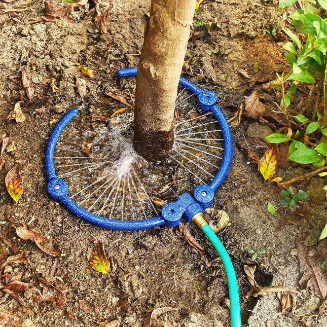 Adjustable Tree Ring Sprinkler for Deep Root Irrigation - 13 to 37 Inch Expandable Garden Watering Tool for Australian Trees and Orchards.
