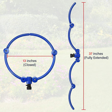 Adjustable Tree Ring Sprinkler for Deep Root Irrigation - 13 to 37 Inch Expandable Garden Watering Tool for Australian Trees and Orchards.