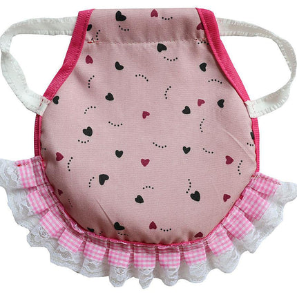 Pink Heart 4 Pack Hen Saddle Aprons for Backyard Chickens - Feather Protector for Poultry - Back Protection from Roosters - 22x23cm.