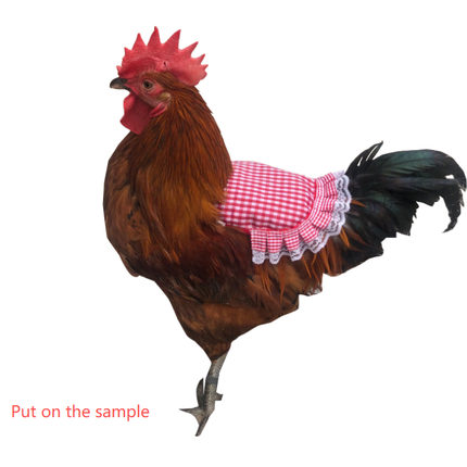 Blue Pineapple 4 Pack Hen Saddle Aprons for Backyard Chickens - Feather Protector for Poultry - Back Protection from Roosters - 22x23cm.