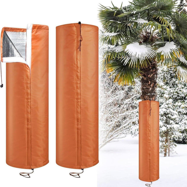 2 Pack Insulated Tree Trunk Protectors 100cm Height Winter Frost Covers for Palm Trees and Saplings - Triple Layer Thermal Garden Plant Protection.