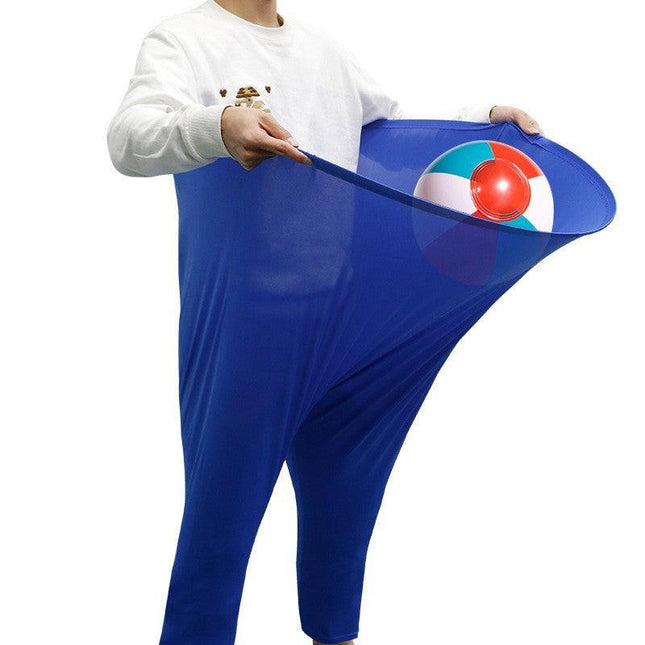 Blue Granny Pants Yard Game for Kids - Durable Outdoor Tossing Activity with Ball and Pump - 60x80cm Fun Backyard Game for Australian Family BBQs.