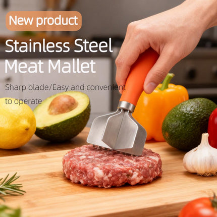 304 Stainless Steel Meat Chopper and Ground Beef Masher - 19cm Heat Resistant Kitchen Tool for Aussie Home Cooking and Meal Prep.