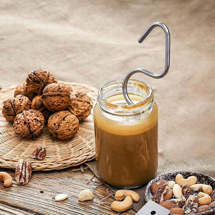 4 Pack Stainless Steel Peanut Butter Stirrer - Food Grade Nut Butter Mixer Tool for 16-35 oz Jars - Durable Kitchen Gadget for Australian Homes.