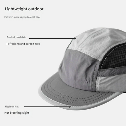Dark Blue UPF 50+ Quick-Dry Outdoor Sun Hat with Breathable Mesh - Lightweight Adjustable Cap for Hiking, Camping and Fishing in the Australian Sun.