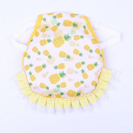 Yellow Pineapple 4 Pack Hen Saddle Aprons for Backyard Chickens - Feather Protector for Poultry - Back Protection from Roosters - 22x23cm.