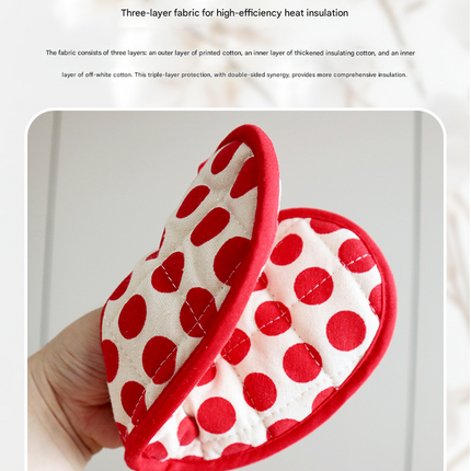 Blue 2 Pack Heart Shaped Oven Mitts Heat Resistant Cotton Pot Holders Double Layer Thick Insulation Kitchen Gloves for Baking Cooking.