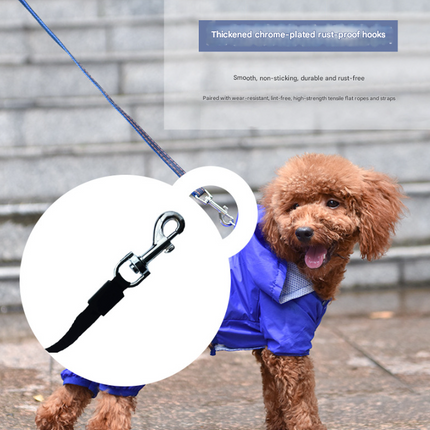 Dark Blue 3-in-1 Retractable Dog Leash with LED Flashlight and Waste Bag Dispenser 5m Nylon Lead for Dogs up to 20kg Essential Pet Walking Gear.