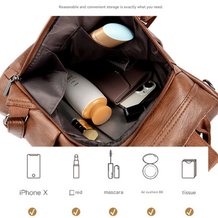 White Women's Anti-Theft Backpack Purse Soft Faux Leather Convertible Rucksack Shoulder Bag Large Capacity 31cm for Travel Work Daily Use.