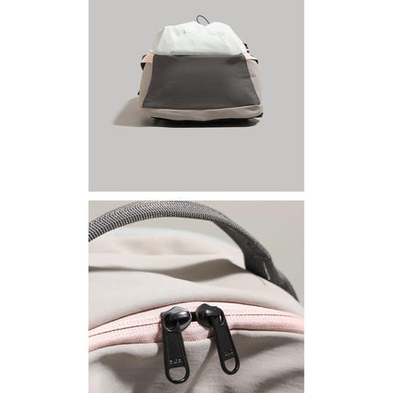 Khaki Minimalist Laptop Backpack Large Capacity 43cm for Men and Women - Unisex Casual School Bag for Uni and Work.