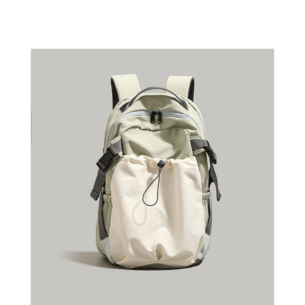 Green Minimalist Laptop Backpack Large Capacity 43cm for Men and Women - Unisex Casual School Bag for Uni and Work.