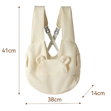 Small Pet Carrier Backpack Adjustable Cross-Back Sling Bag Hands-Free Front Chest Pack for Dogs & Cats up to 6kg.