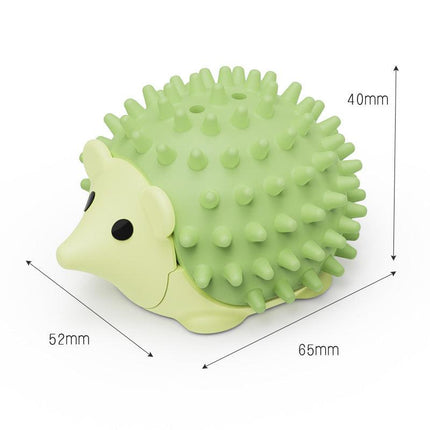 Blue 4 Pack Hedgehog Catnip Toys Self Grooming Face Scratcher & Teething Chew Toy Soft Rubber Interactive Play Set for Kittens.