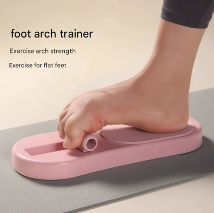 Pink Adjustable Foot Arch Trainer Toe Grip Exerciser Spring Resistance Strengthening Tool for Flat Feet & Ballet 29cm.