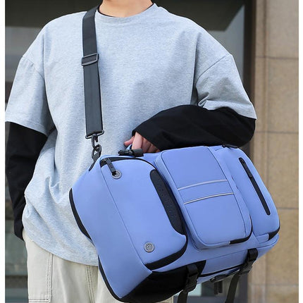 Large Capacity Convertible Travel Backpack - 16" Laptop Compartment, Shoe Pouch & USB Port(black).
