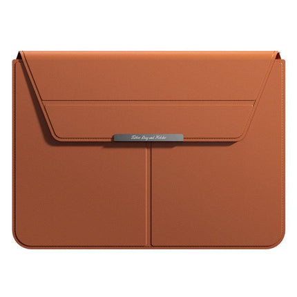 3-in-1 Detachable PU Leather Laptop Sleeve with Ergonomic Stand & Mouse Pad(black  13/14 inch).
