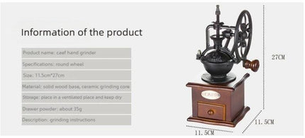 Manual Coffee Bean Grinder(brown).