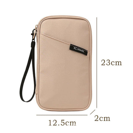 Travel Document Organizer(pink) - Multi-Pocket Design, Lightweight, Luggage-Friendly Storage.