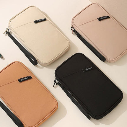 Travel Document Organizer(beige) - Multi-Pocket Design, Lightweight, Luggage-Friendly Storage.