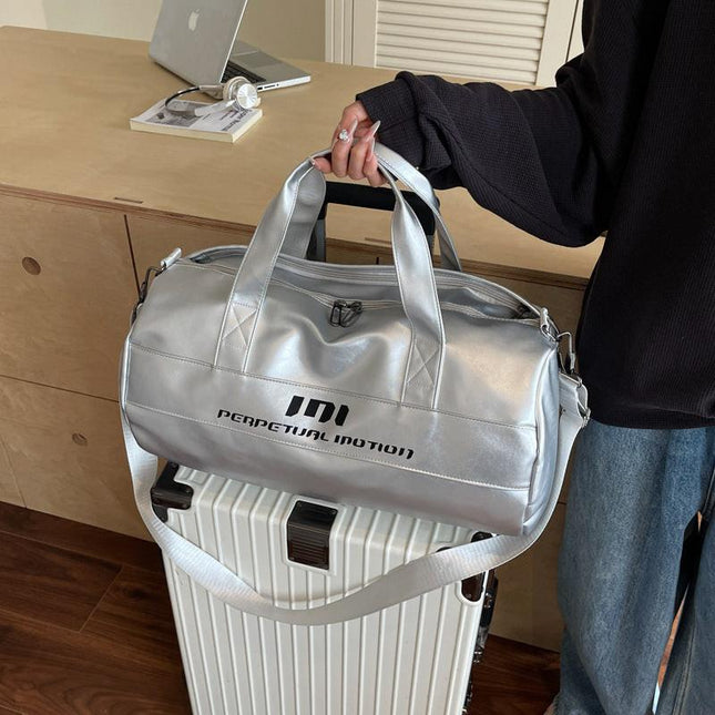 Lightweight Sports Bag with Dedicated Shoe and Wet Gear Zone(silver).