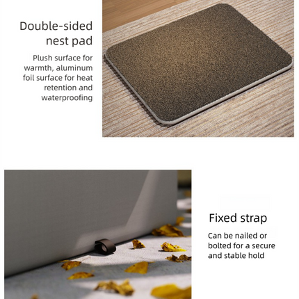 Small Size Elevated Indoor/Outdoor Pet Shelter(blue): Waterproof, Insulated for All-Season Warmth.