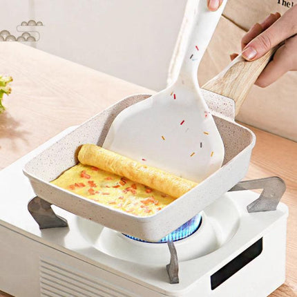 Black Rectangular Non-Stick Frying Pan 19×14×4cm - Open, Induction & Gas Compatible.