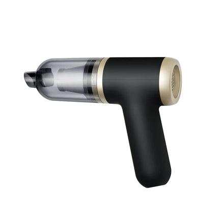 Black Portable 2-in-1 Cordless Vacuum Duster Kit with 2 Attachments.